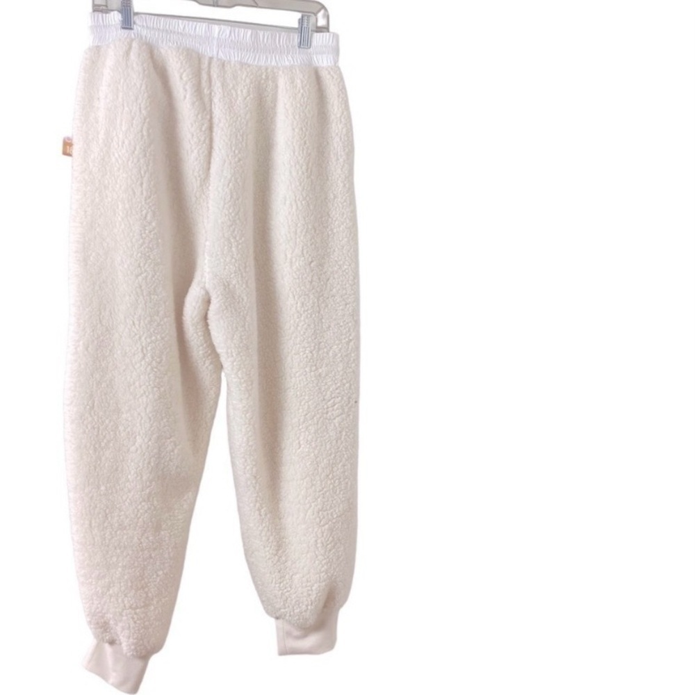 Cali 1850 Los Angeles Ivory Faux Fur Soft Winter Furry Sweatpants Sz L - Picture 2 of 12